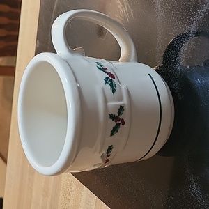 Longaberger Pottery holly mug